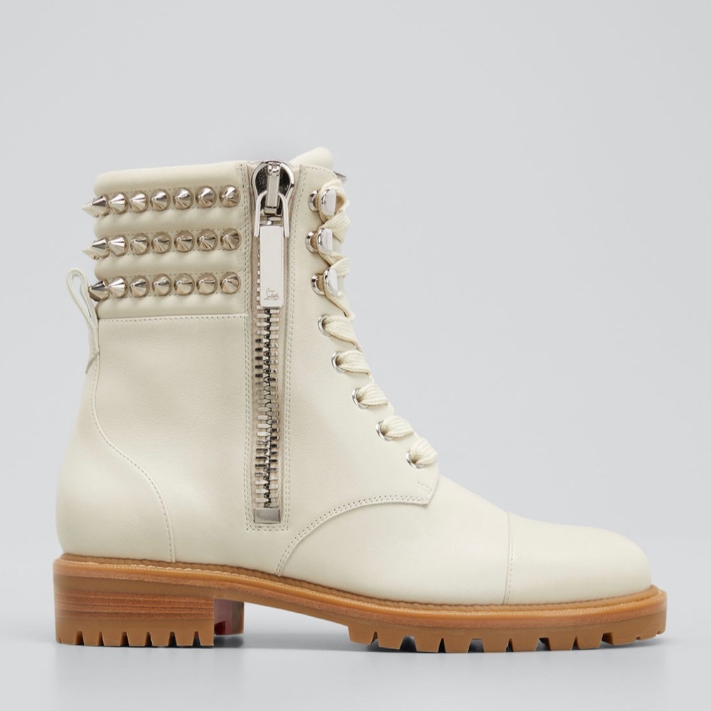 Christian Louboutin Winter Spike Combat Boots 38.5